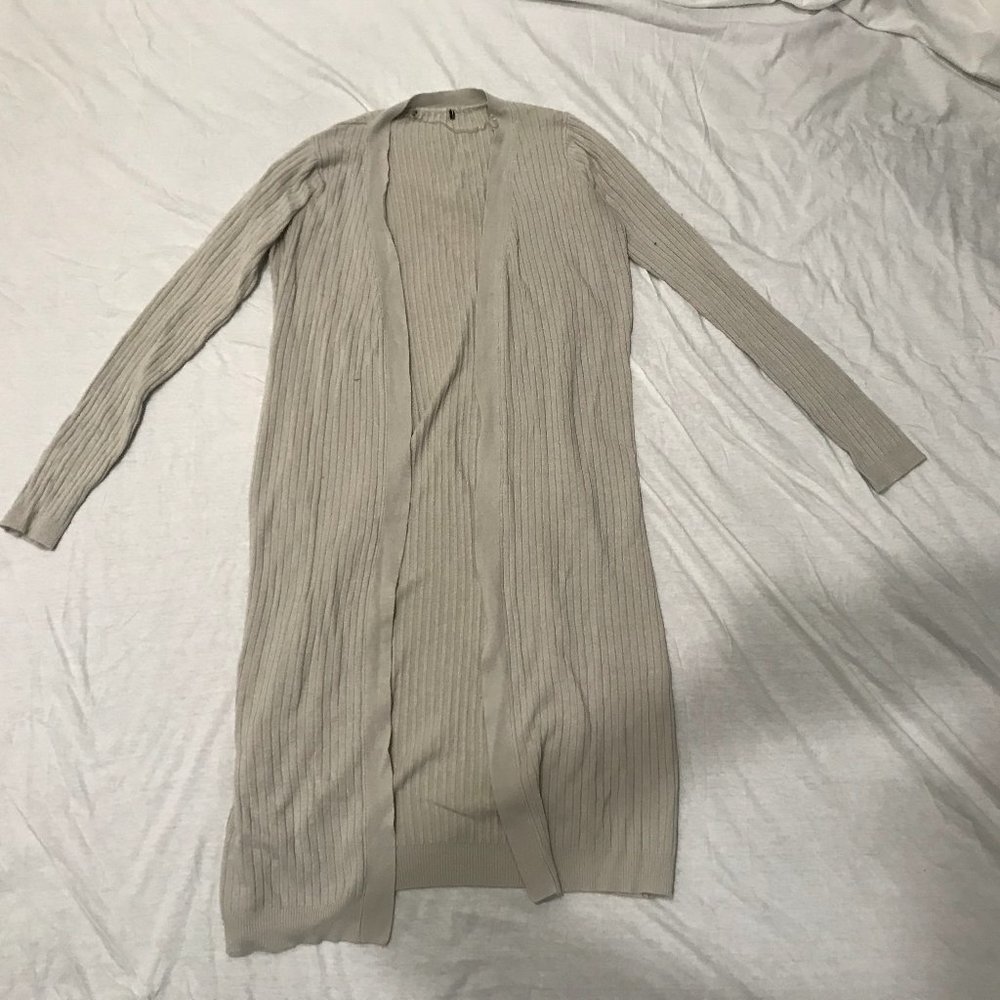 Floor length Ribbed Cardigan